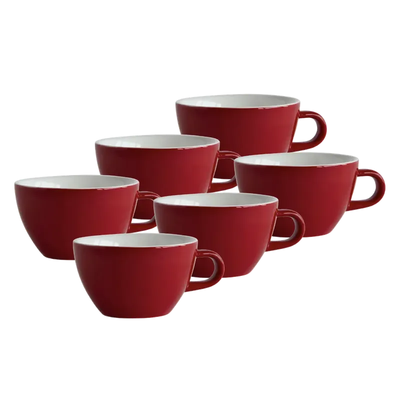 ACME Latte Cup 280ml/9.47oz Red (Set of 6)