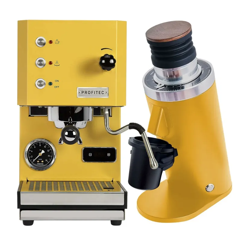 Profitec Go (Yellow) Espresso Machine & DF64 Gen 2 Grinder (Yellow) Bundle