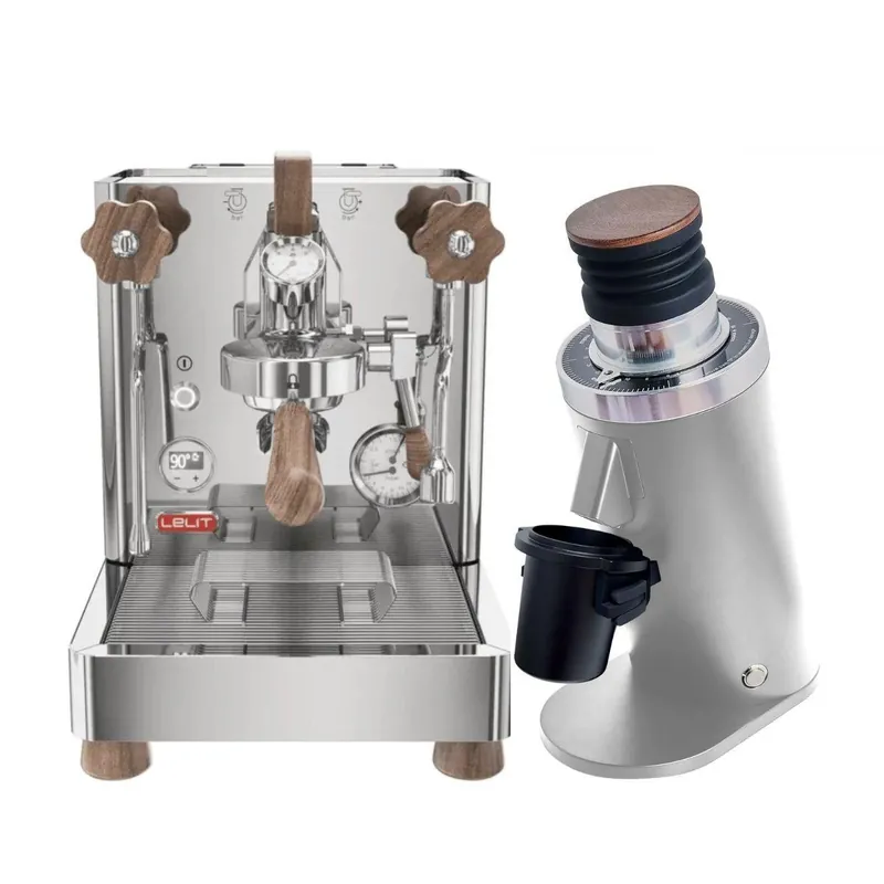 Lelit Bianca 3 PL162T Espresso Machine and DF64 Gen 2 Grinder (Silver) Bundle