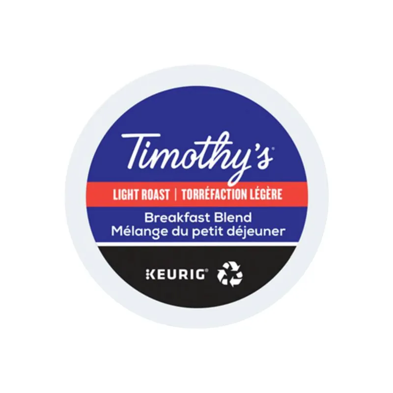 Timothy‘s Breakfast Blend K-Cup® Recyclable Pods (Box of 48)