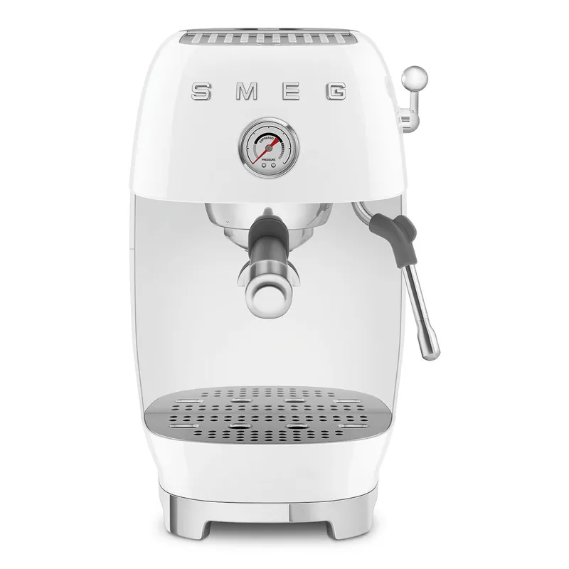 Smeg Retro-Style Espresso Maker with Cold Brew ECF03WHUS (White)