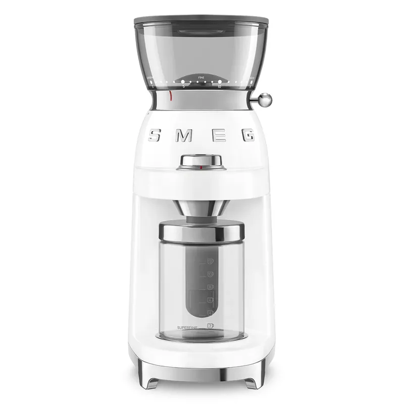 Smeg Retro-Style Coffee Grinder CGF03WHUS (White)