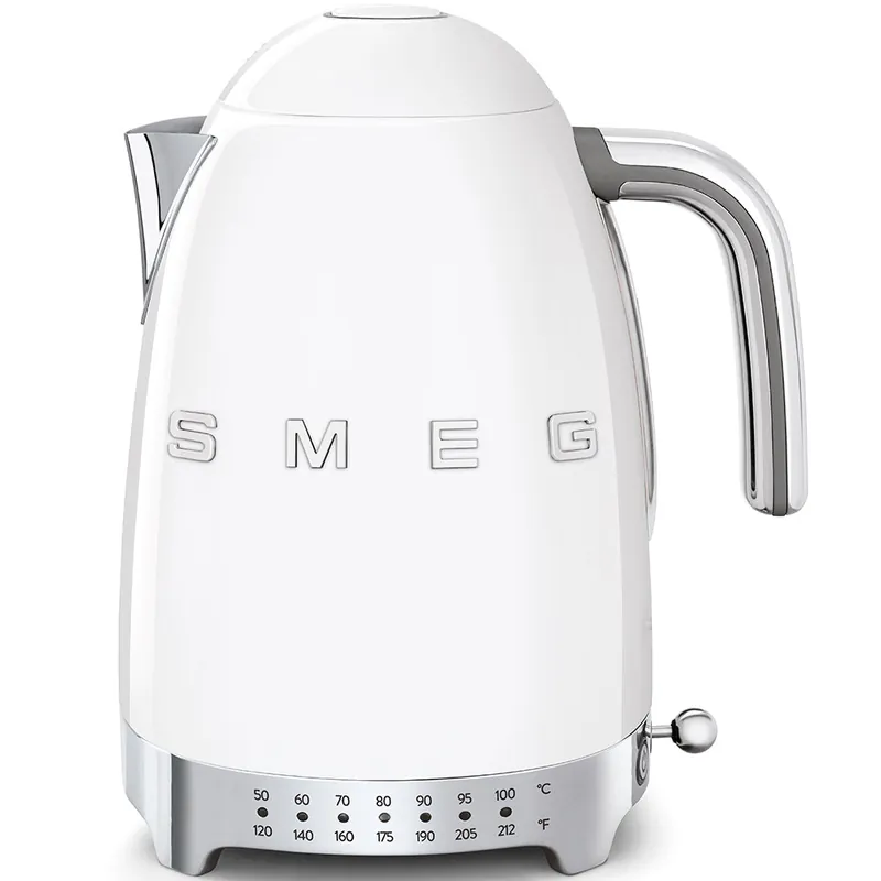 Smeg Retro-Style Variable Temperature 1.7L Electric Kettle KLF04WHUS (White)