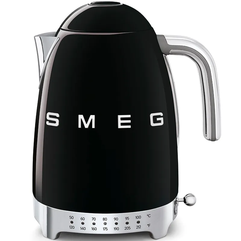 Smeg Retro-Style Variable Temperature 1.7L Electric Kettle KLF04BLUS (Black)