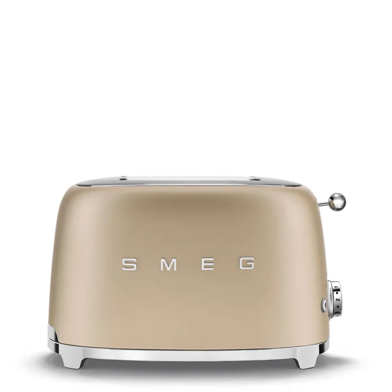 Smeg Retro-Style 2-Slice Toaster TSF01CHMUS (Matte Champagne)