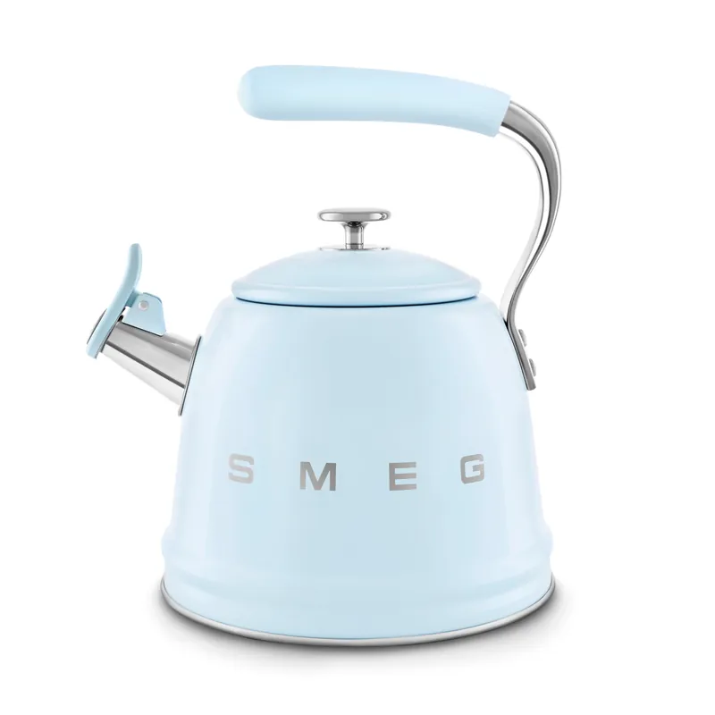 Smeg Retro-Style 2.3L Stove Top Whistling Kettle WKF01PB (Pastel Blue)