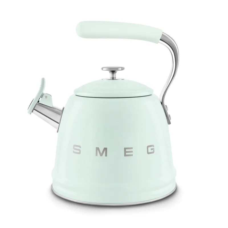 Smeg Retro-Style 2.3L Stove Top Whistling Kettle WKF01PG (Pastel Green)