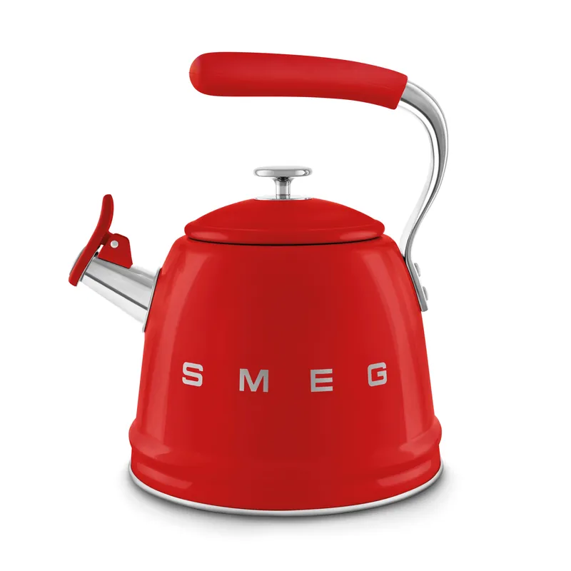 Smeg Retro-Style 2.3L Stove Top Whistling Kettle WKF01RD (Red)