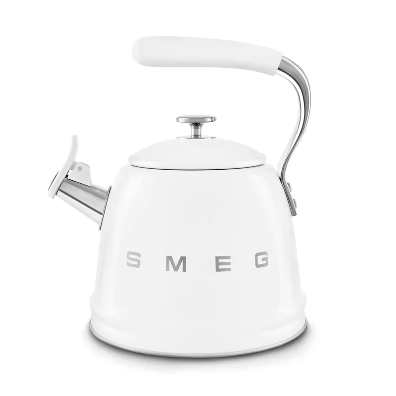 Smeg Retro-Style 2.3L Stove Top Whistling Kettle WKF01WH (White)