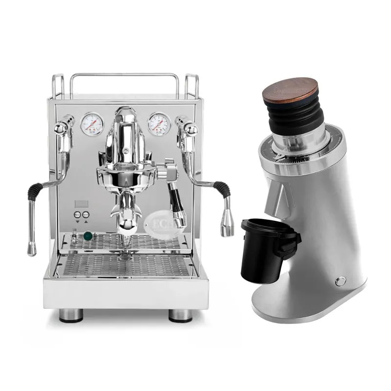 ECM Mechanika Max Espresso Machine with DF64 Gen 2 Grinder (Silver) Bundle