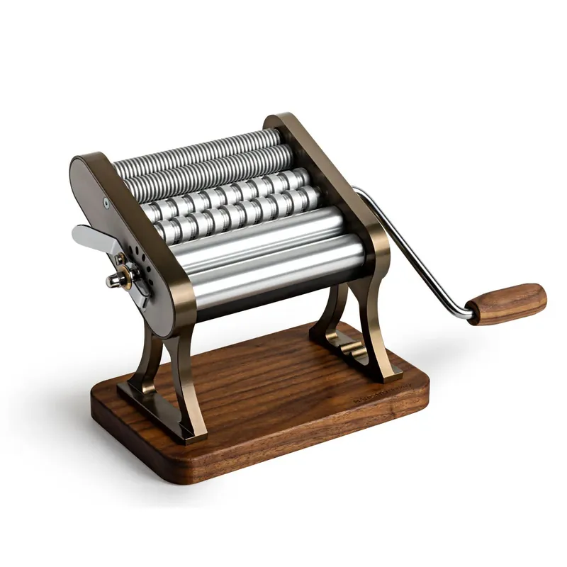 Marcato Otello Heritage 150mm Pasta Maker with Dark Wood Base