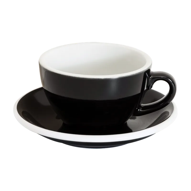 Loveramics Egg 200ml Cappuccino Cup and Saucer (Black)