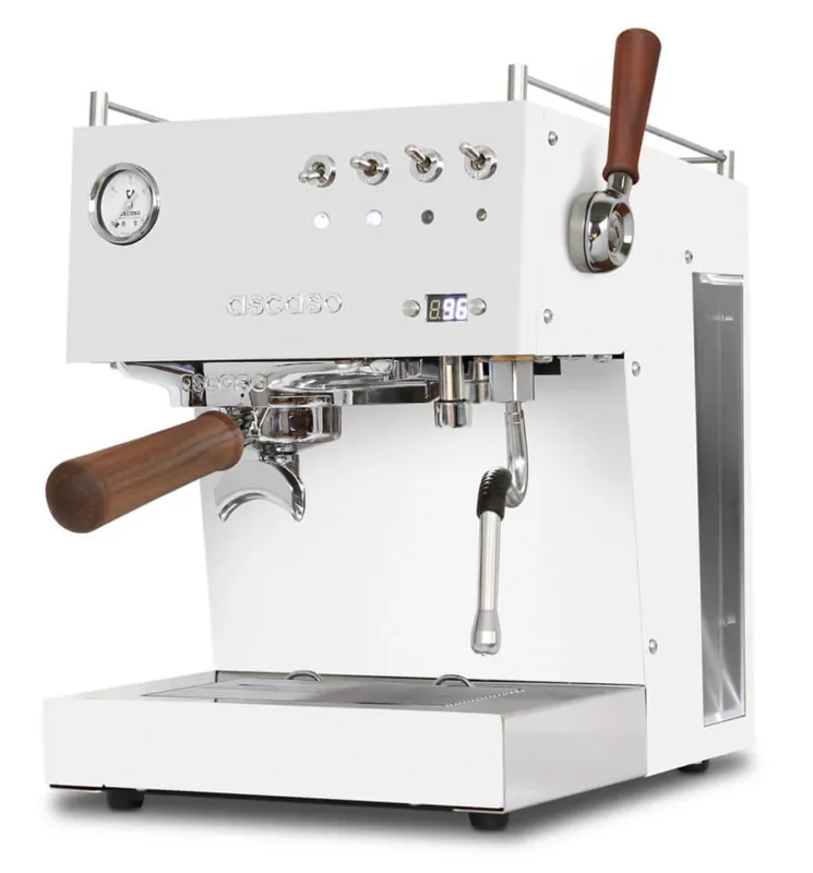 Ascaso DUO Plus, H64 Grinder, Water Filtration, PUQ PRESS Mini Autotamper, and Accessories Bundle